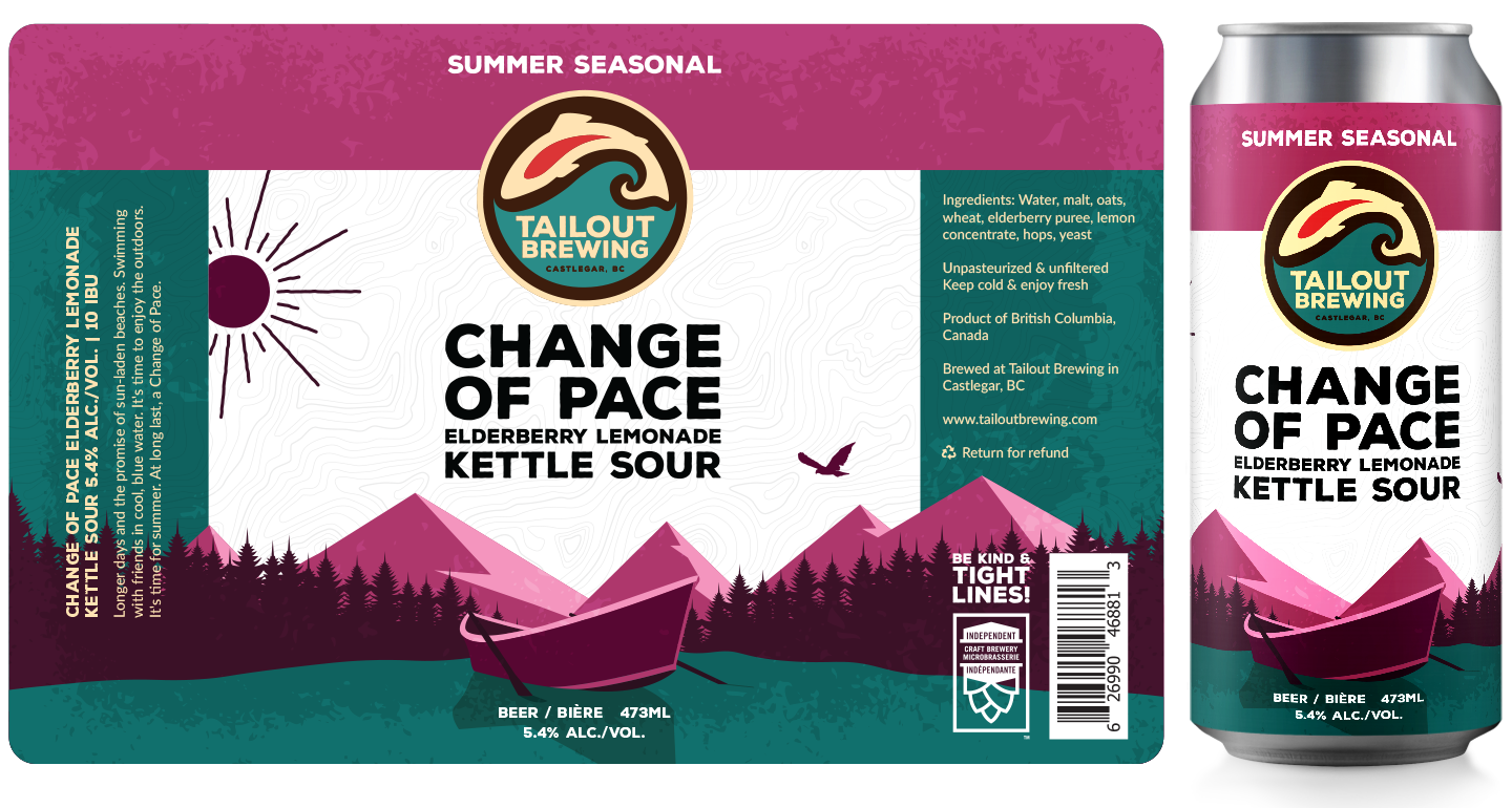 Tailout Brewing Change of Pace Label Design
