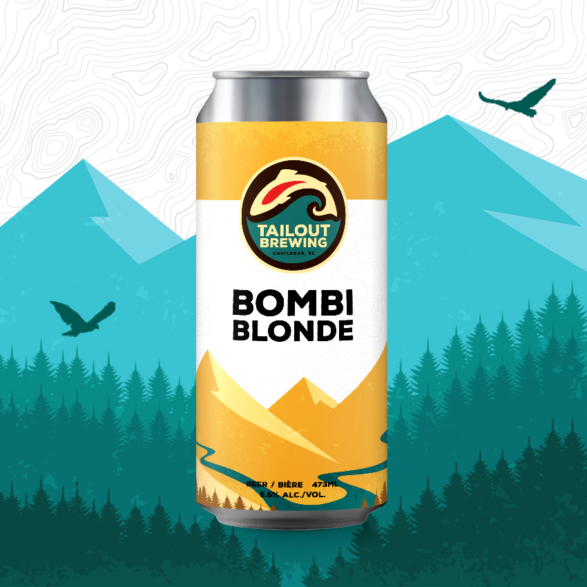Tailout Brewing Bombi Blonde Label Design