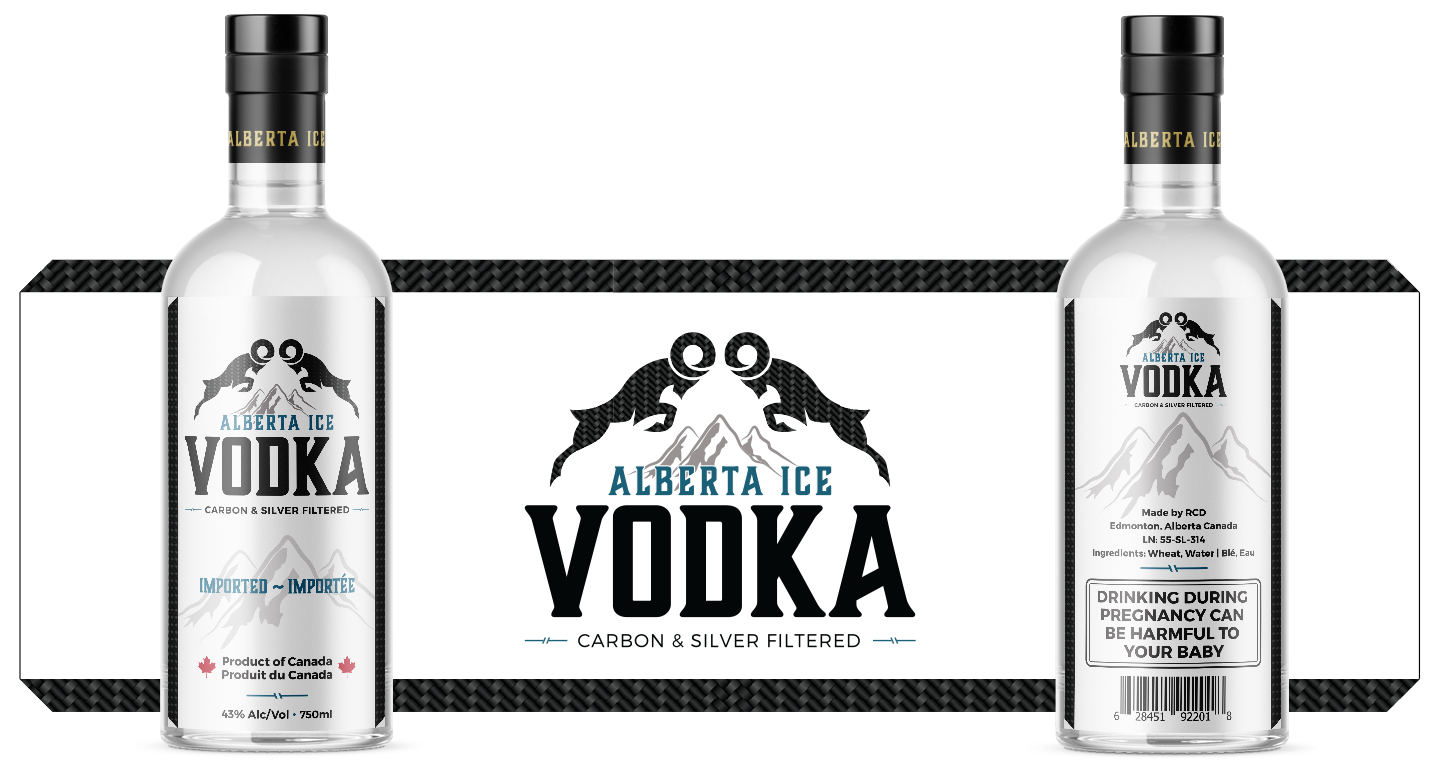 Alberta Ice Vodka Label Design