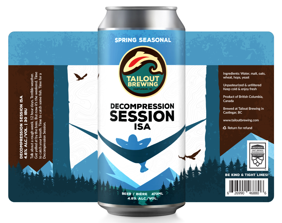 Tailout Brewing Decompression Session Label Design