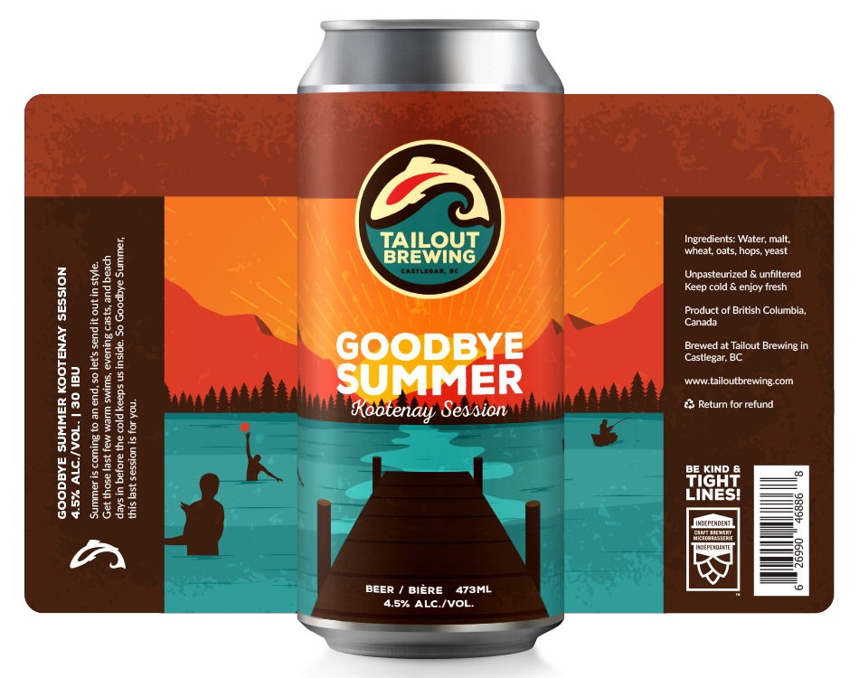 Tailout Brewing Goodbye Summer Label Design