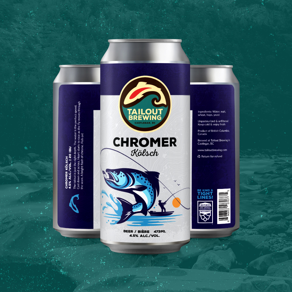 Tailout Brewing Chromer Kolsch Label Design