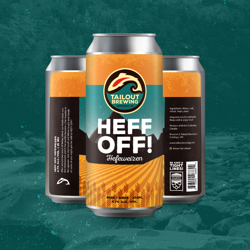 Tailout Brewing HEFF OFF! Label Design
