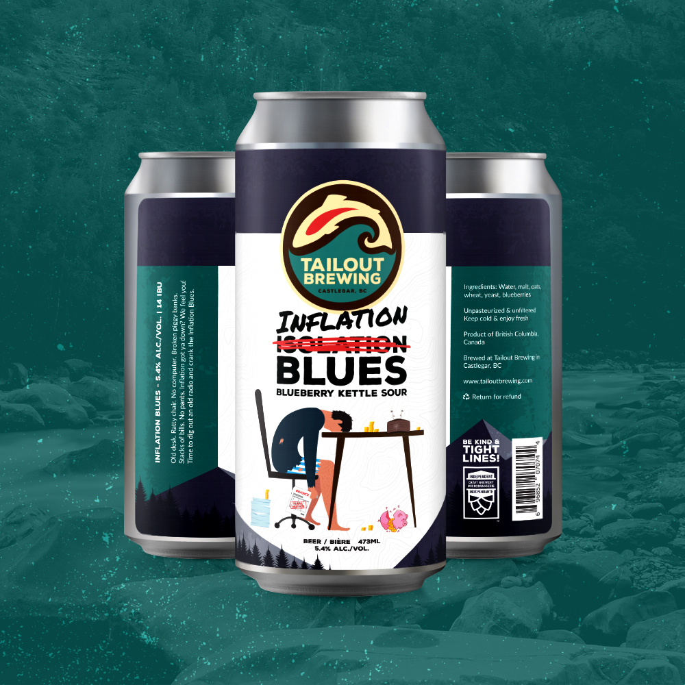 Tailout Brewing Inflation Blues Label Design