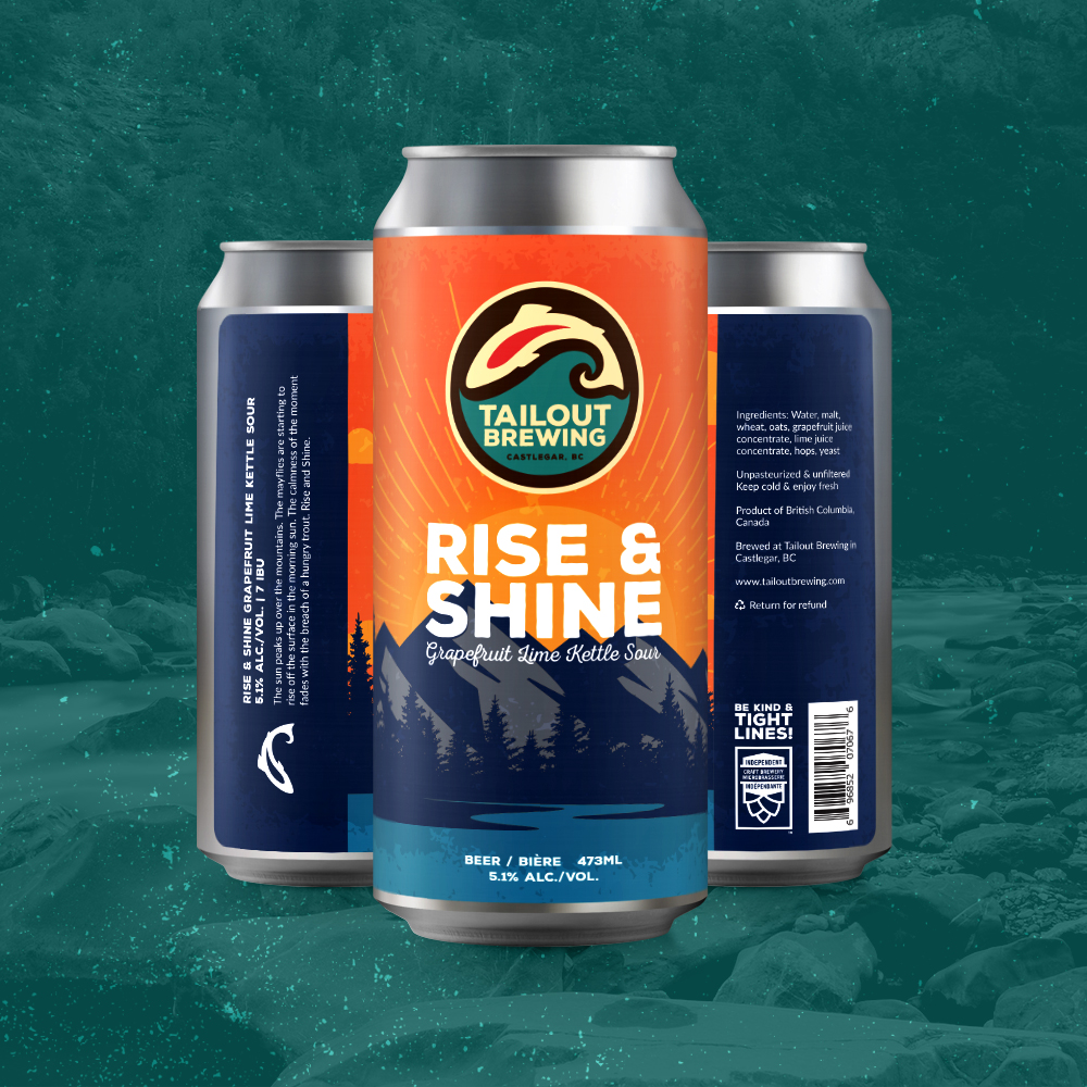 Tailout Brewing Rise & Shine Label Design