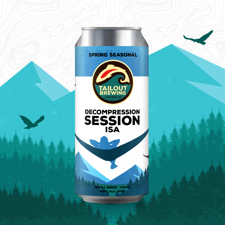 Tailout Brewing Decompression Session Label Design