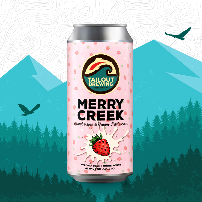 Tailout Brewing Merry Creek Label Design