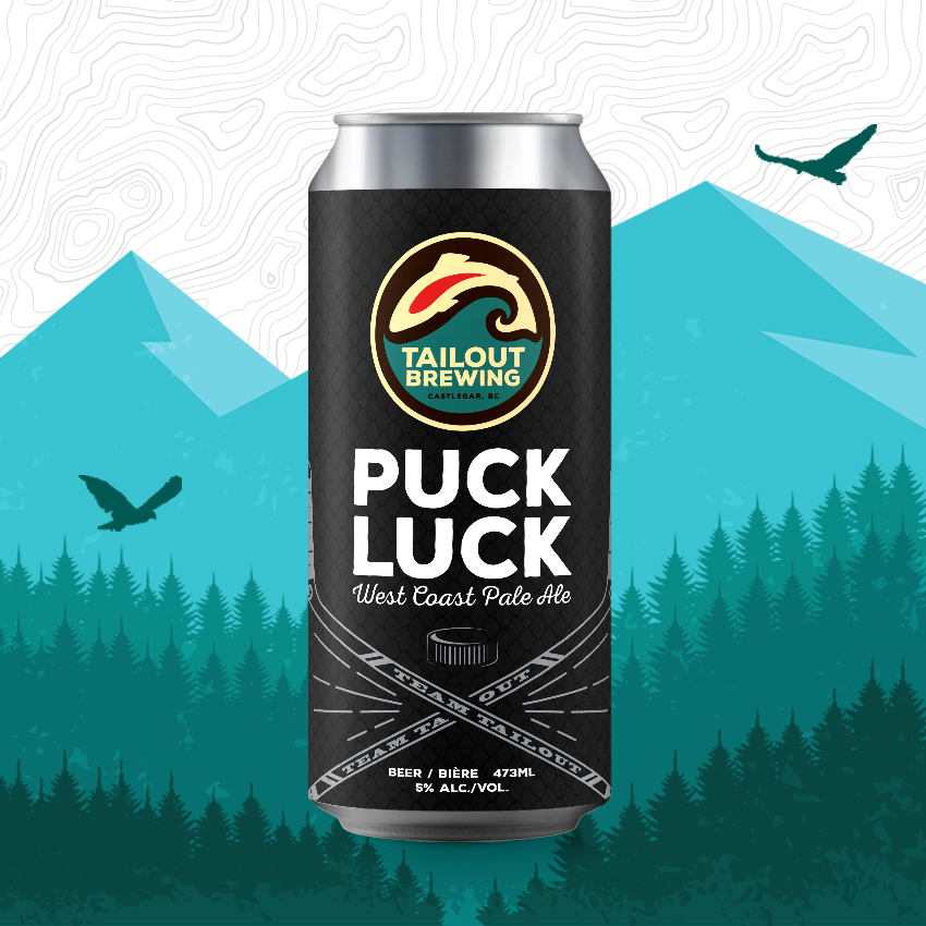 Tailout Brewing Puck Luck Label Design